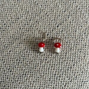 Red and White Mushroom Earrings